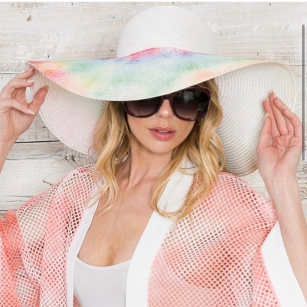 Seaside brights floppy tie dyed hat - Picture 5 of 6